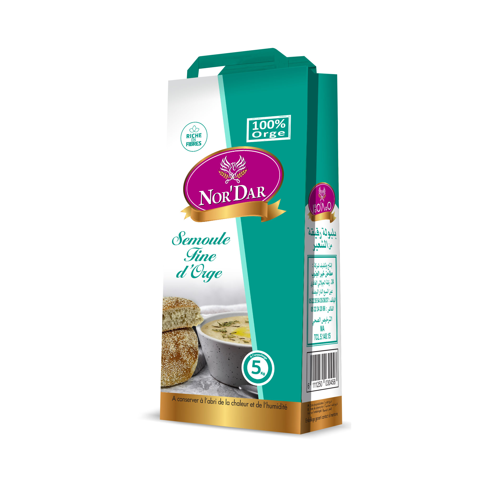 Nor'Dar Semoule Fine orge 5KG - PRODUCT