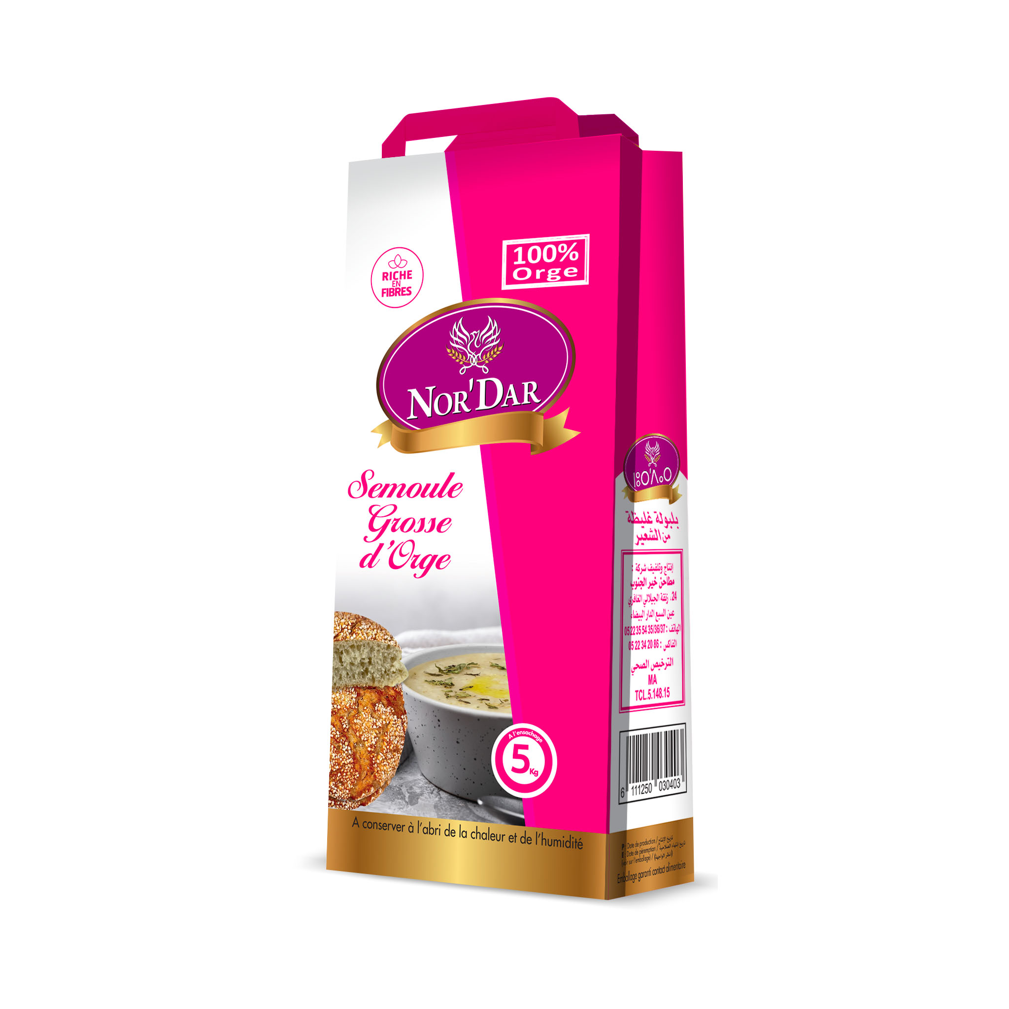 Nor'Dar Semoule grosse orge 5KG - PRODUCT